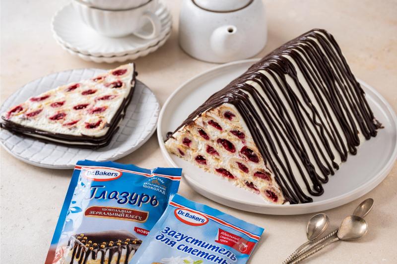 Вишнёвый торт с заварным кремом