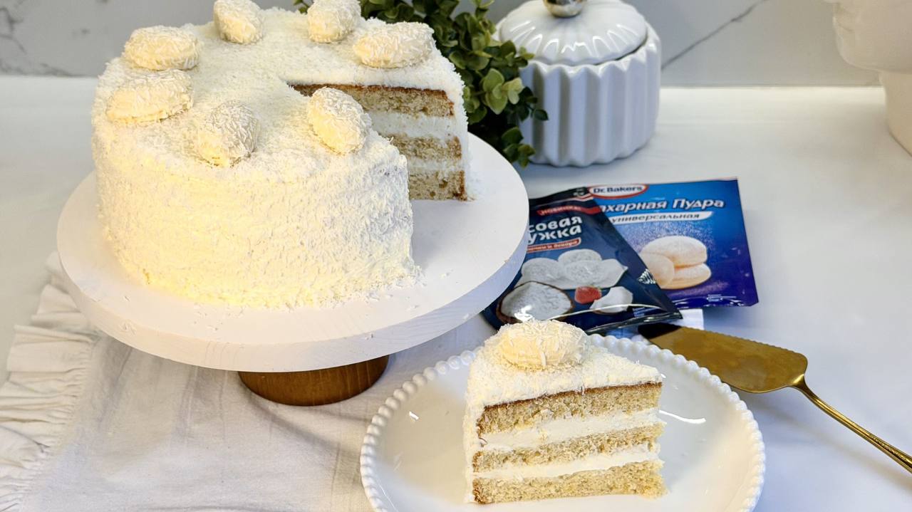 Вишнёвый торт с заварным кремом
