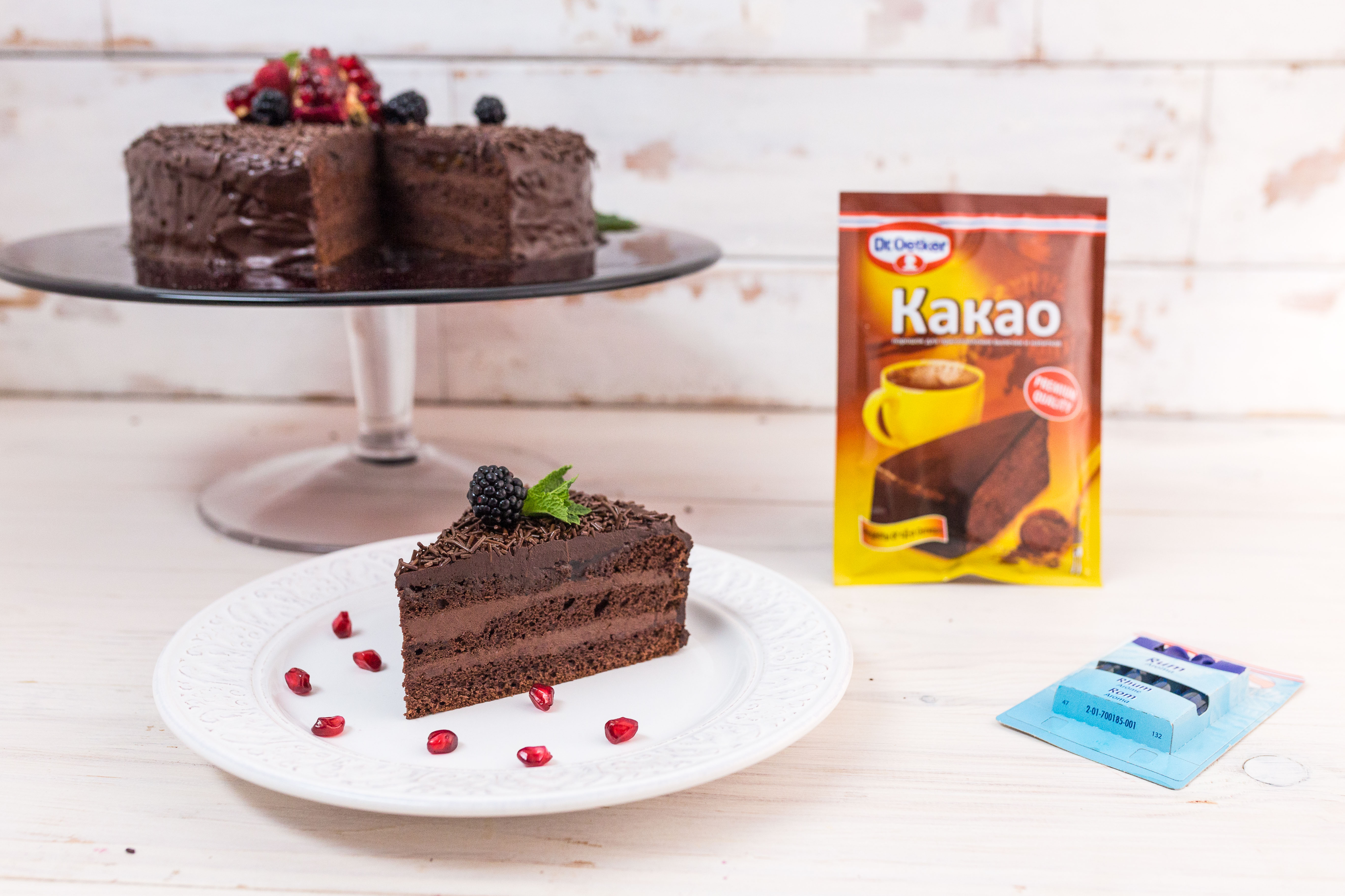 Вишнёвый торт с заварным кремом